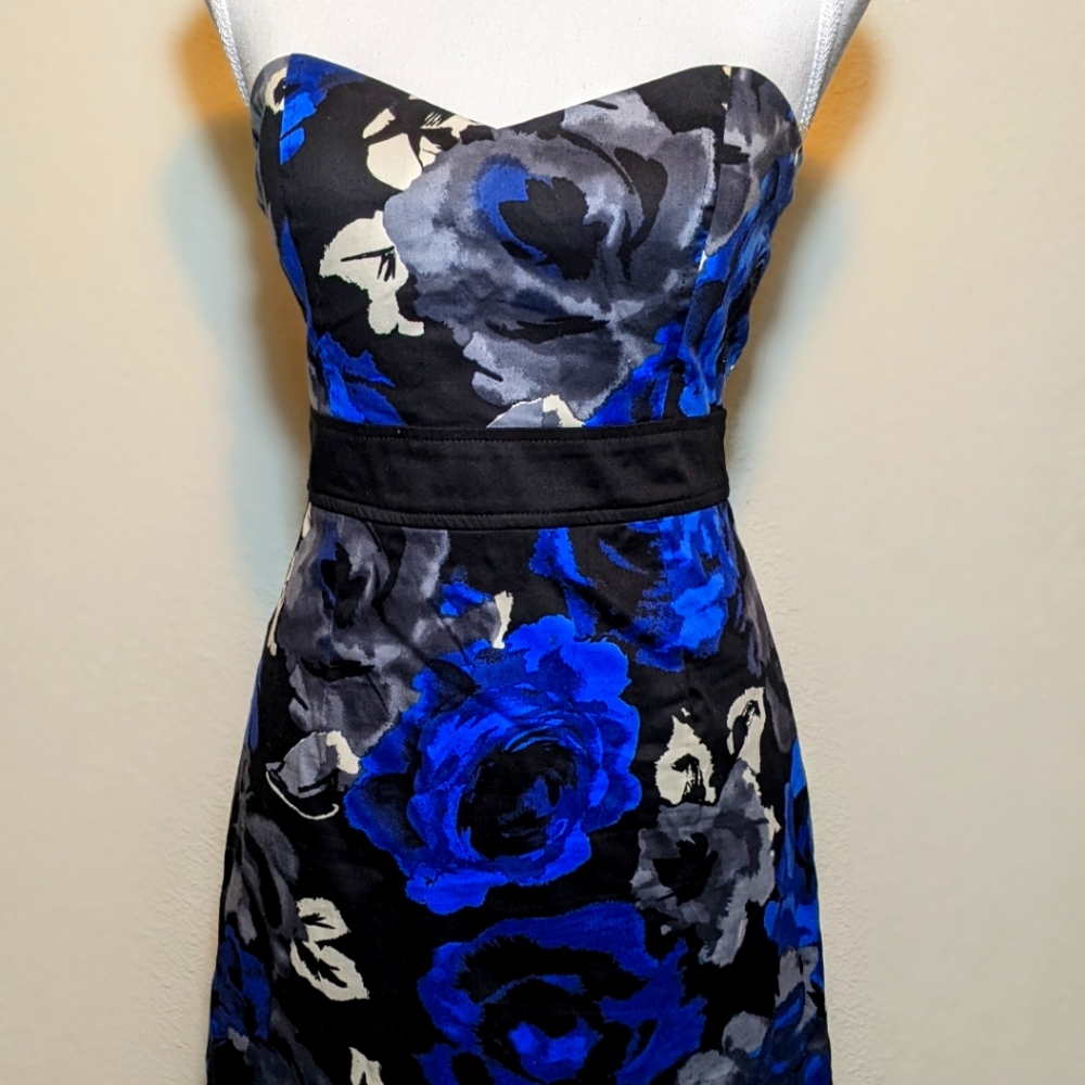 Forever 21 black and blue floral mini dress